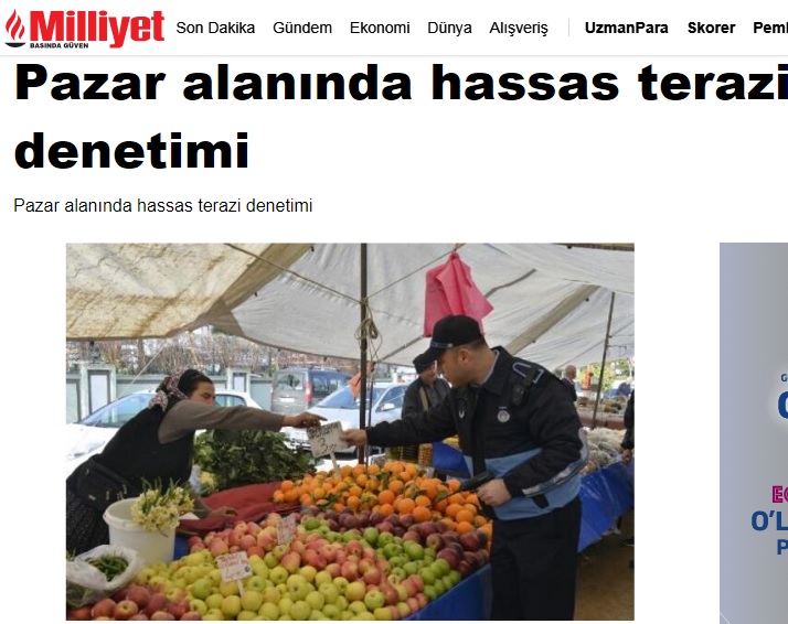 Pazar Alanında Hassas Terazi Uygulaması