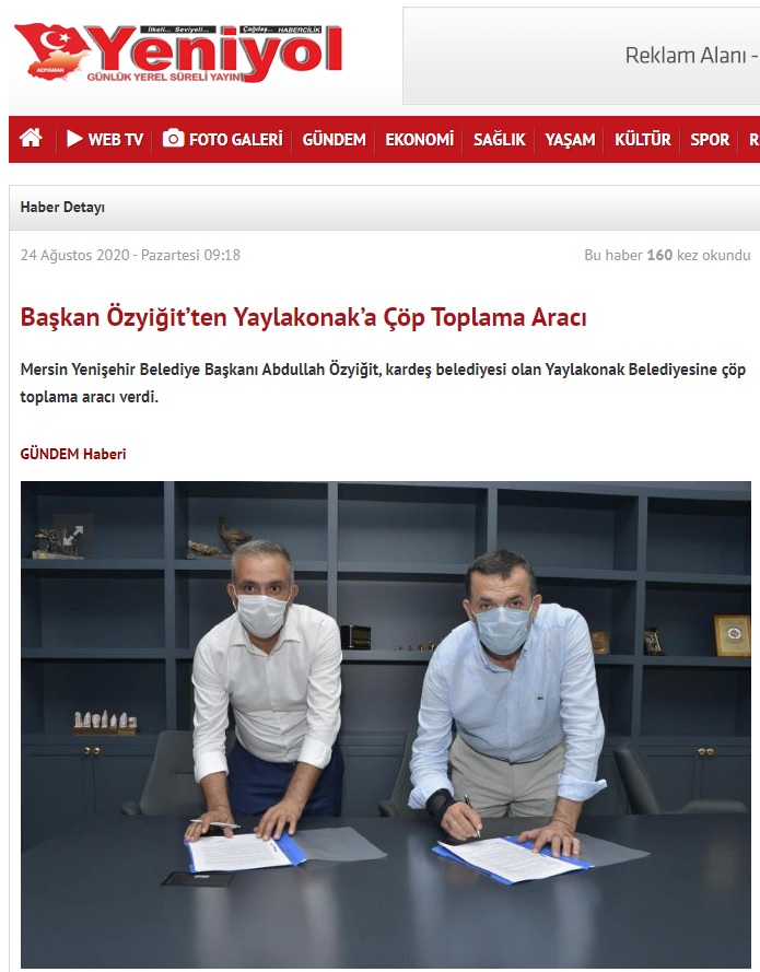 Yenişehir Belediyesinden, Yaylakonak Belediyesine destek