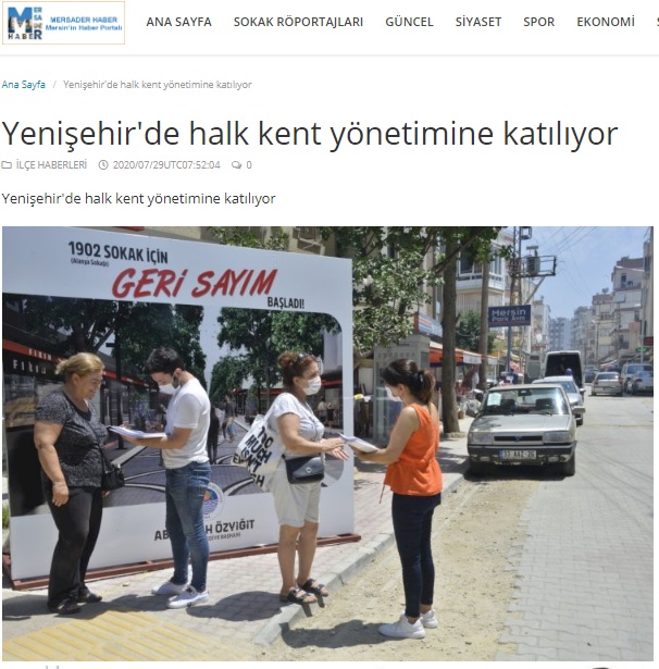 Yenişehir'de halk kent yönetimine katılıyor