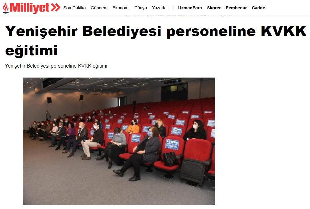 Yenişehir Belediyesi personeline KVKK eğitimi