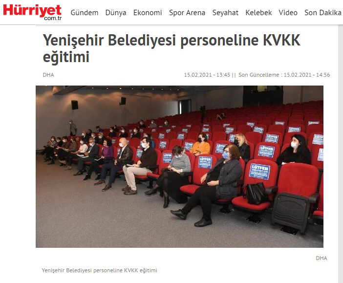 Yenişehir Belediyesi personeline KVKK eğitimi