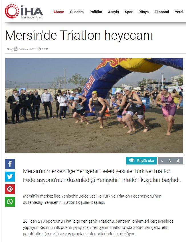 Yenişehir’de Triatlon heyecanı