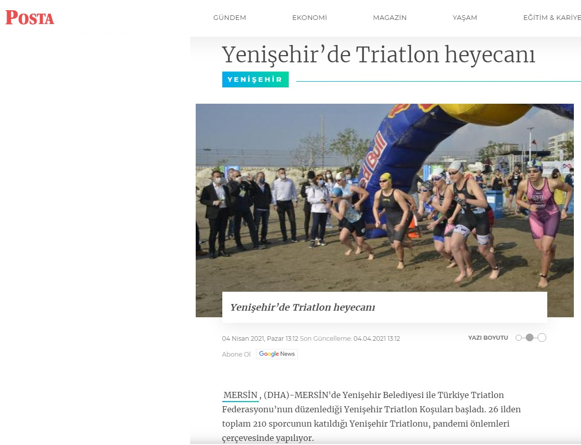 Yenişehir’de Triatlon heyecanı