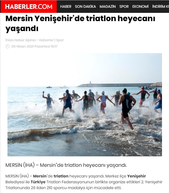 Yenişehir’de triatlon heyecanı yaşandı