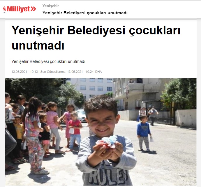 Yenişehir Belediyesi çocukları unutmadı