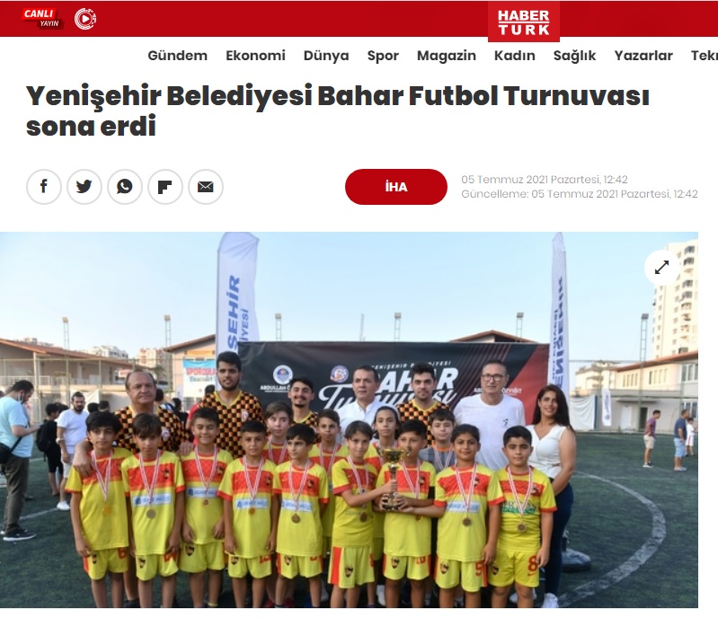 Yenişehir Belediyesi Bahar Futbol Turnuvası sona erdi