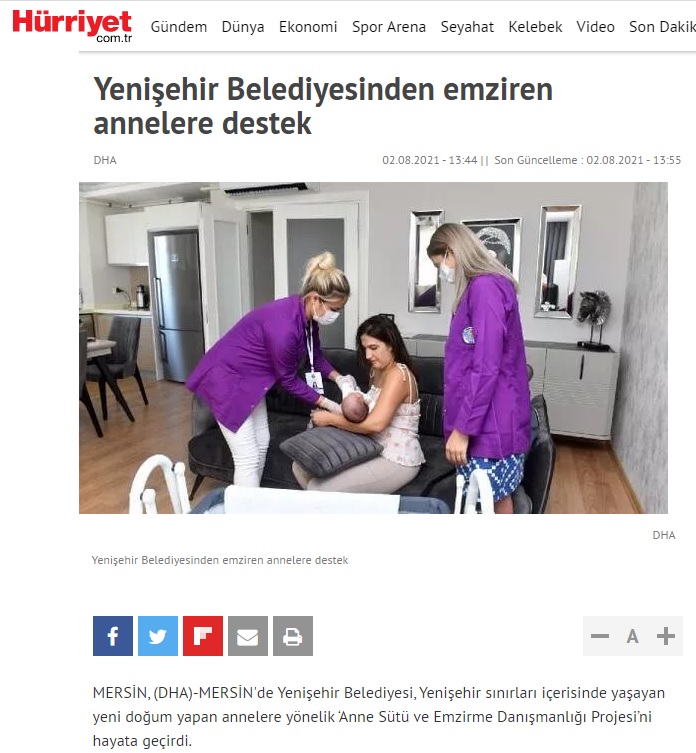 Yenişehir Belediyesinden emziren annelere destek