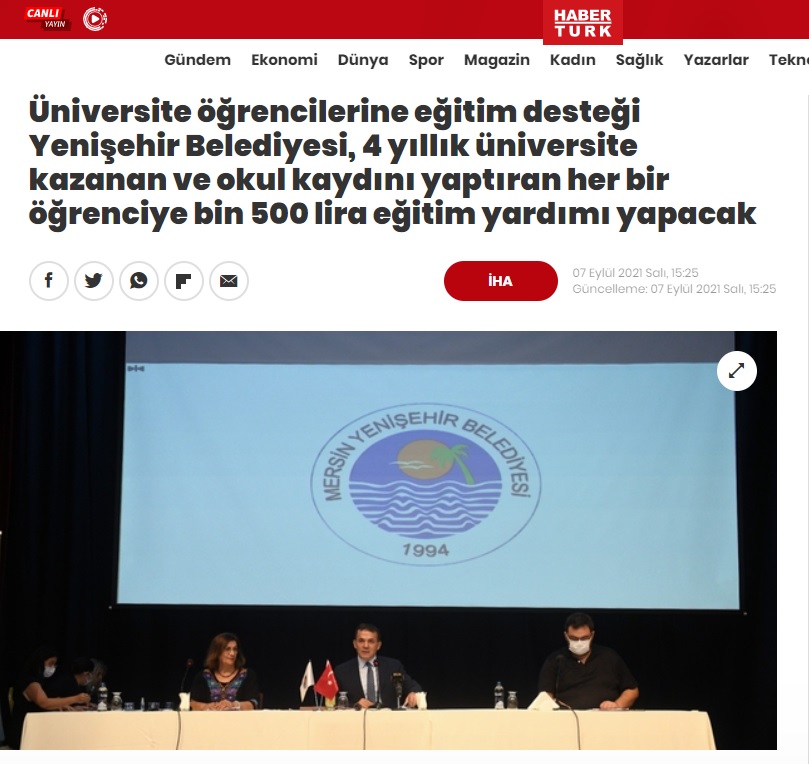 Yenişehir Belediyesinden üniversite öğrencilerine eğitim desteği