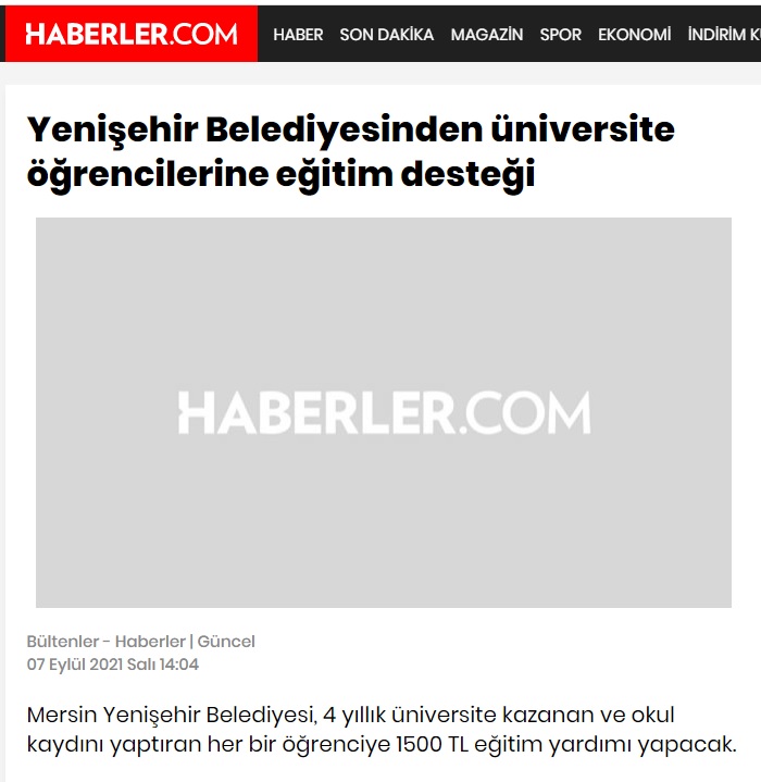 Yenişehir Belediyesinden üniversite öğrencilerine eğitim desteği