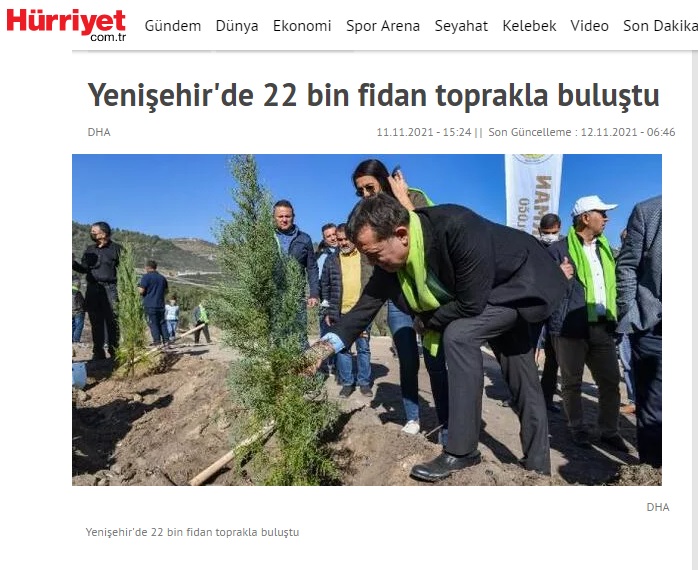 Yenişehir Emirler Mahallesi’nde 22 bin fidan toprakla buluştu