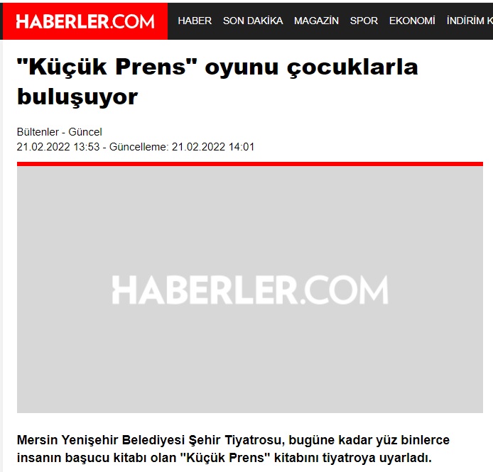  “Küçük Prens” oyunu çocuklarla buluşuyor