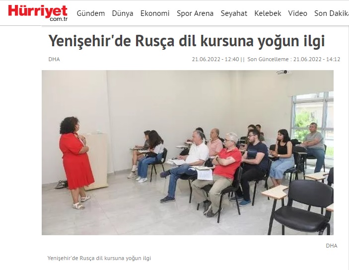 Yenişehir Belediyesinden ücretsiz Rusça dil eğitimi