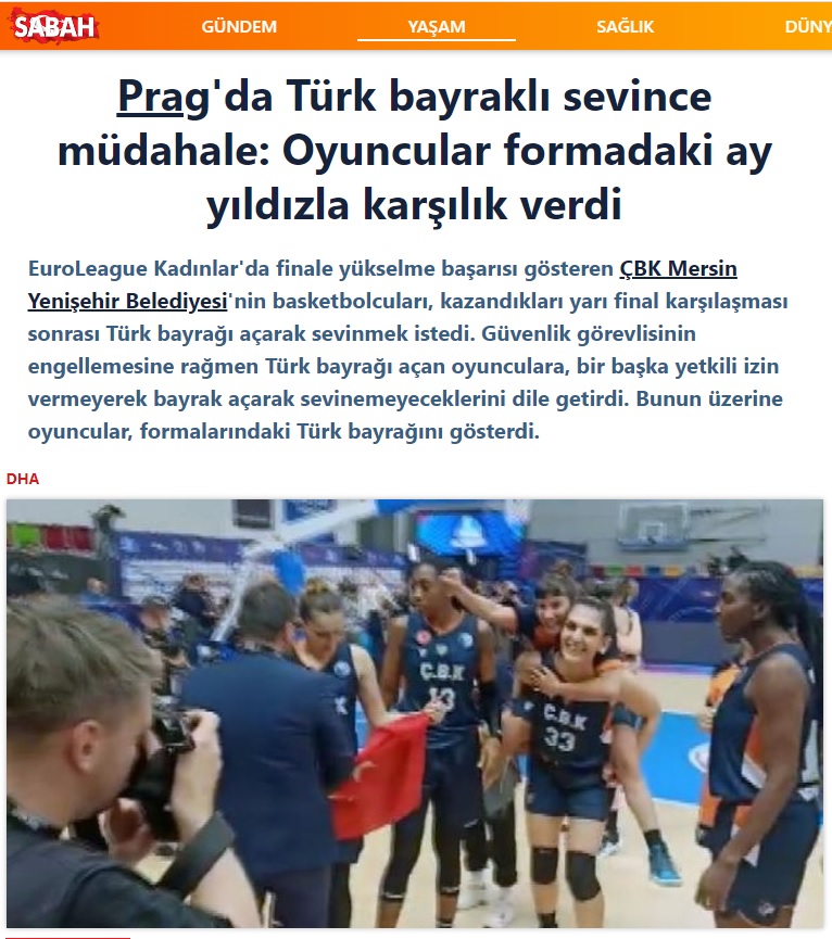 Prag’da Türk bayrağına karşı çirkin tavır