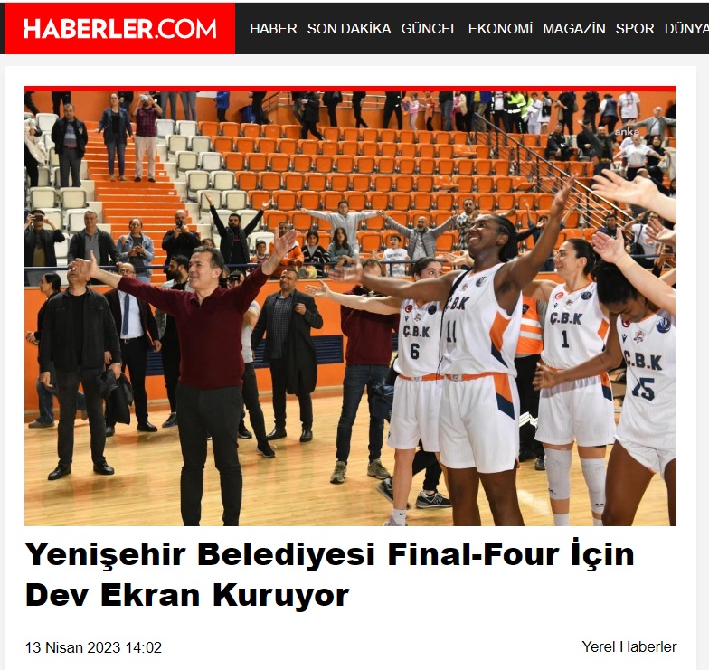 Yenişehir Belediyesi Final-Four için dev ekran kuruyor