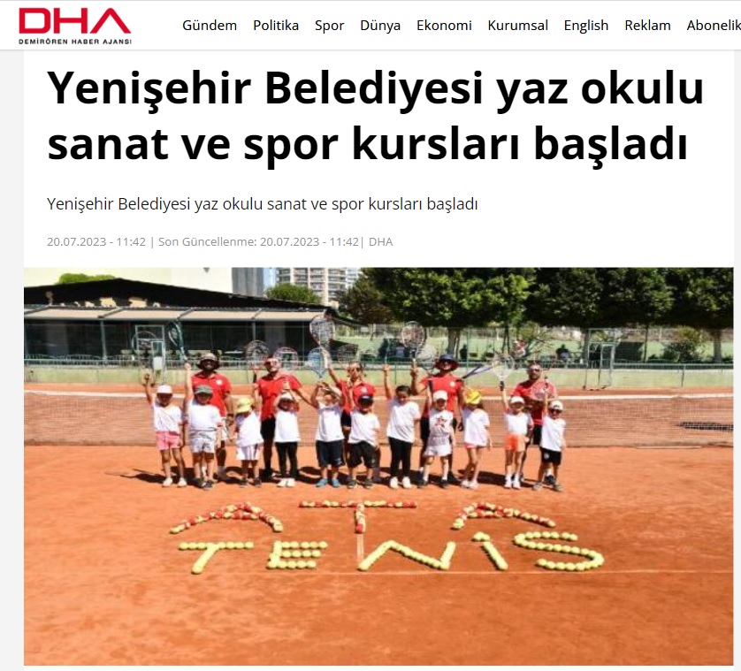 Yenişehir Belediyesi yaz okulu sanat ve spor kursları başladı