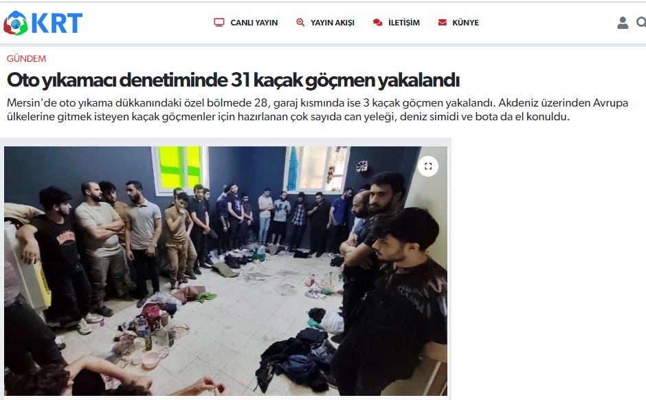 Yenişehir Belediyesi zabıtası iş yerinde 28 kaçak göçmen tespit etti