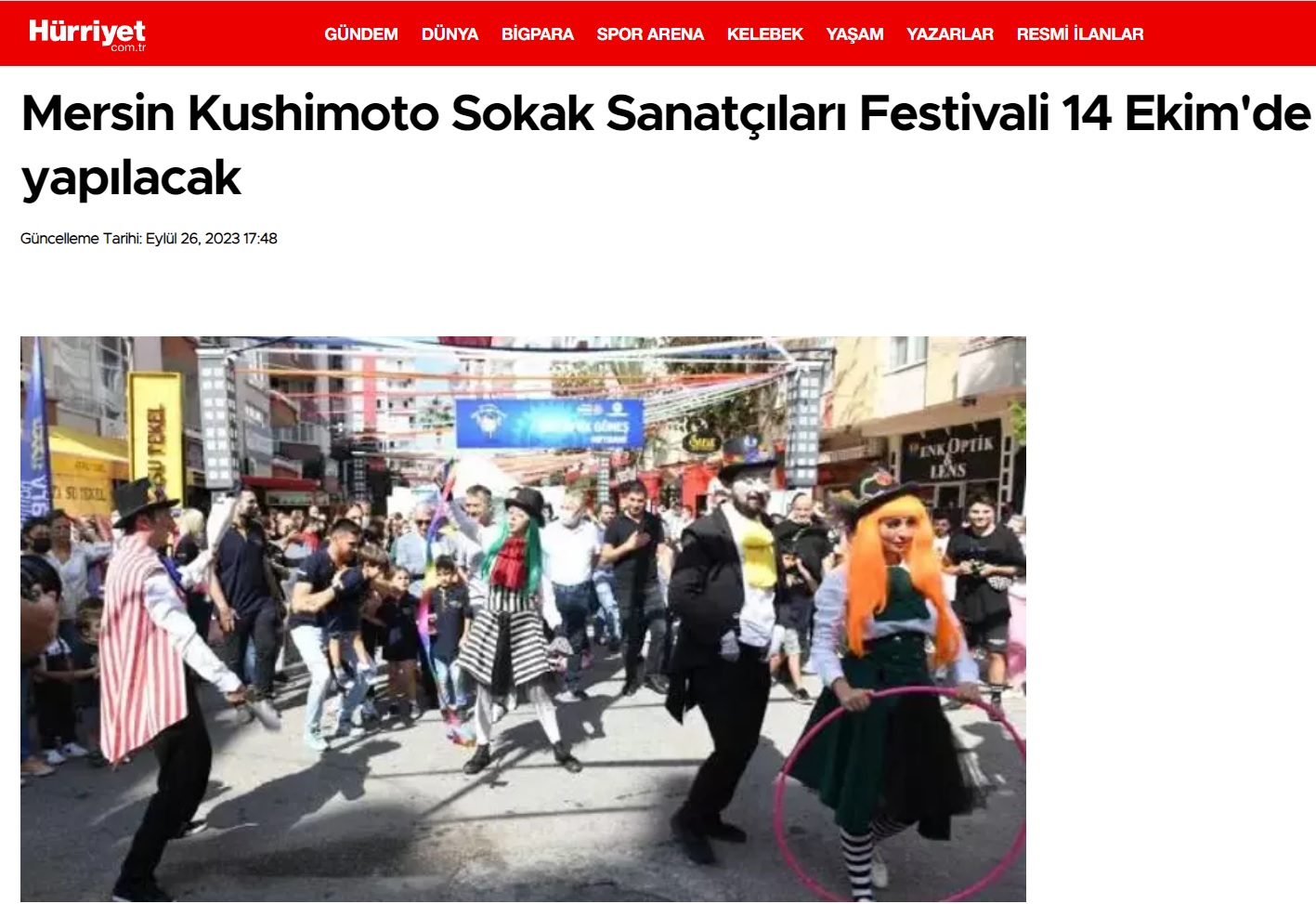 5. Mersin Kushimoto Sokak Sanatçıları Festivali 14 Ekim’de yapılacak