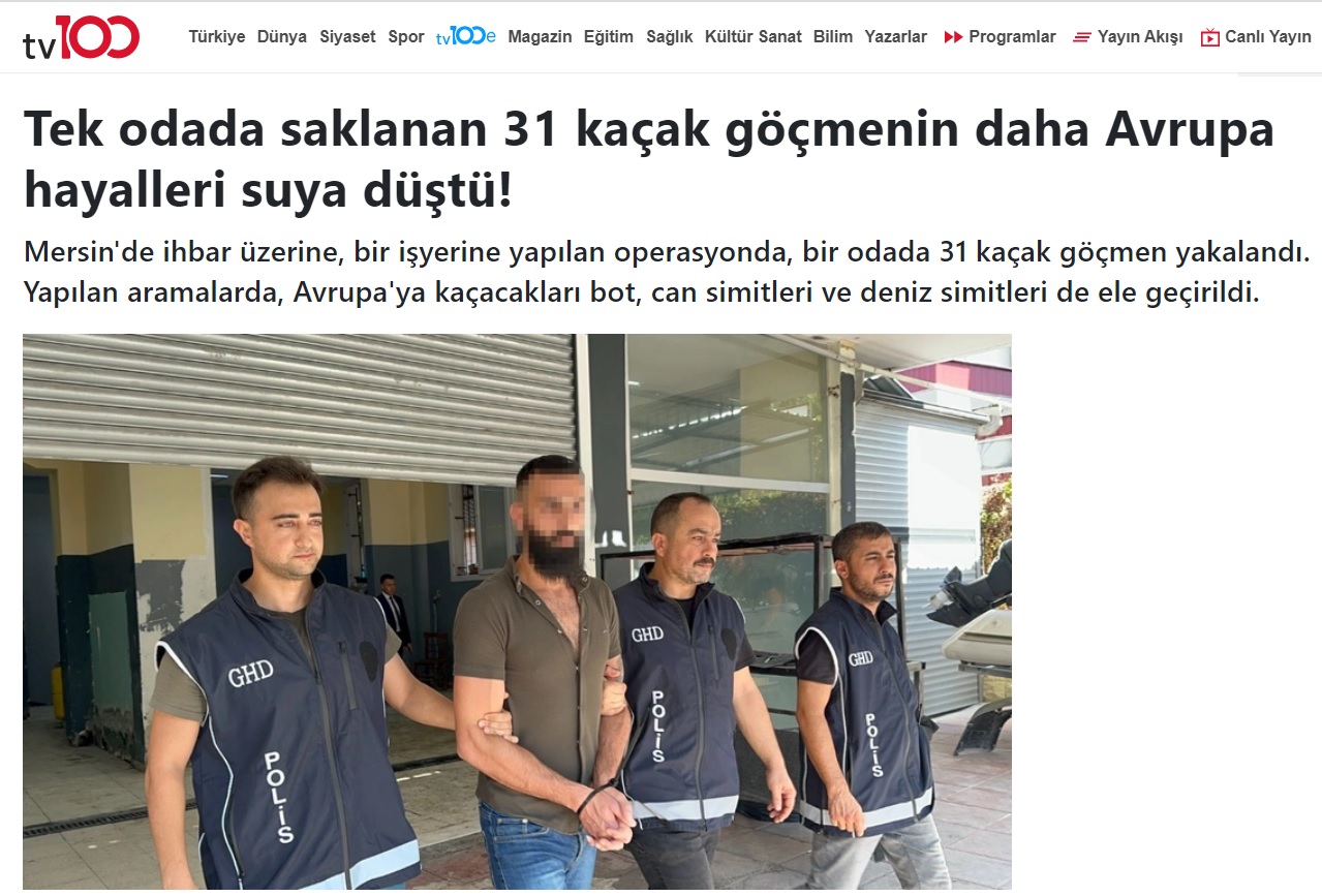 Yenişehir Belediyesi zabıtası iş yerinde 28 kaçak göçmen tespit etti