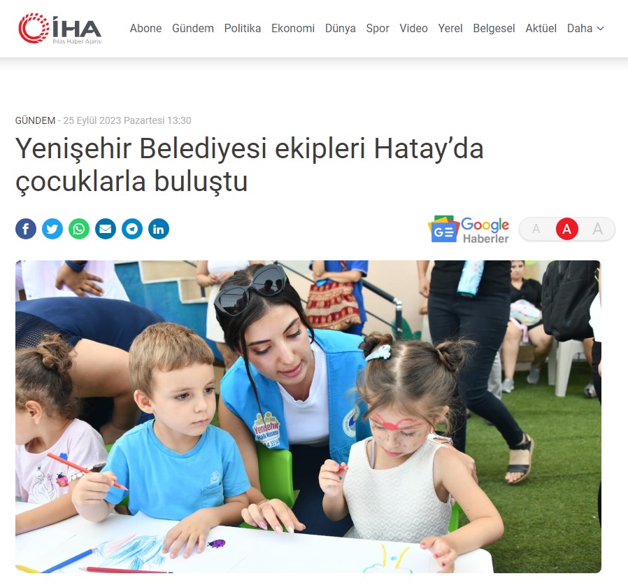 Yenişehir Belediyesi depremzedelerle dayanışma ruhunu canlı tutuyor