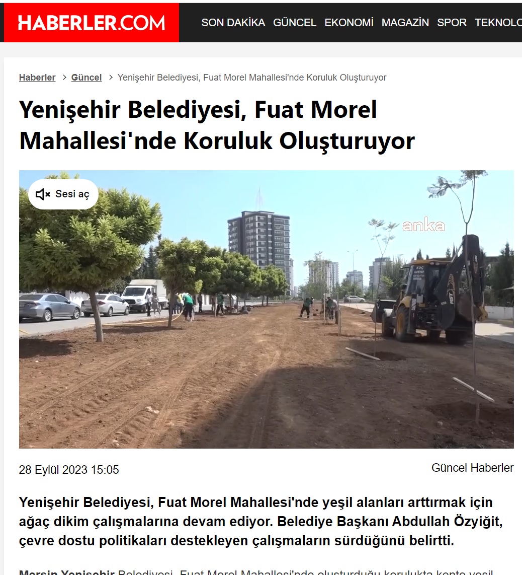 Başkan Özyiğit, “Bir metre asfalt yapıyorsak onun yerine de beş ağaç dikmeliyiz”