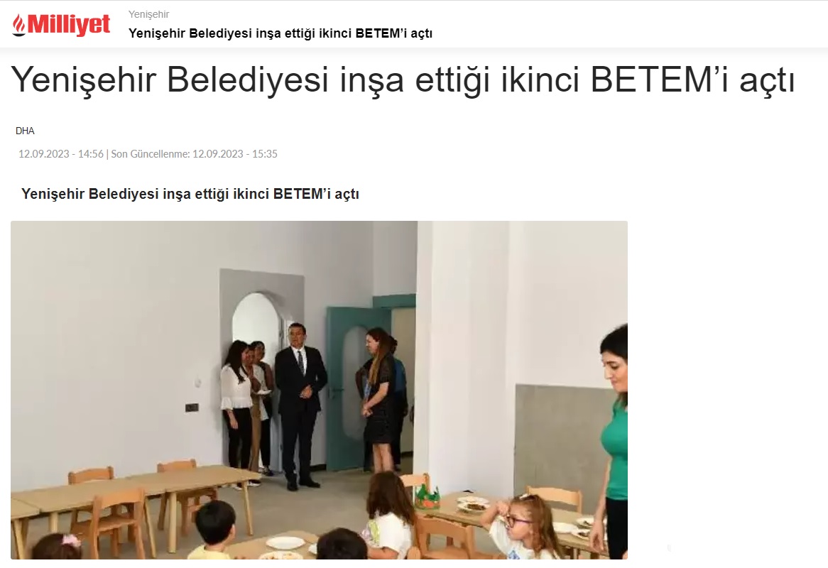 Yenişehir Belediyesi inşa ettiği ikinci BETEM’i açtı