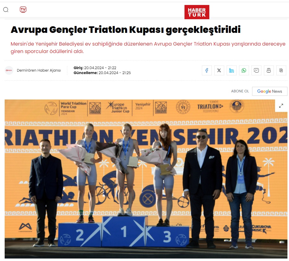 Avrupa Gençler Triatlon Kupası gerçekleştirildi