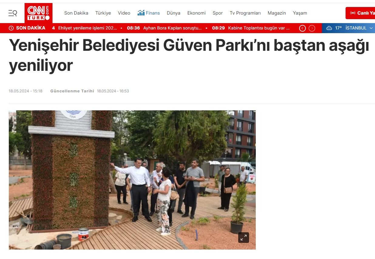 Başkan Abdullah Özyiğit Güven Park’taki yenileme çalışmalarını inceledi