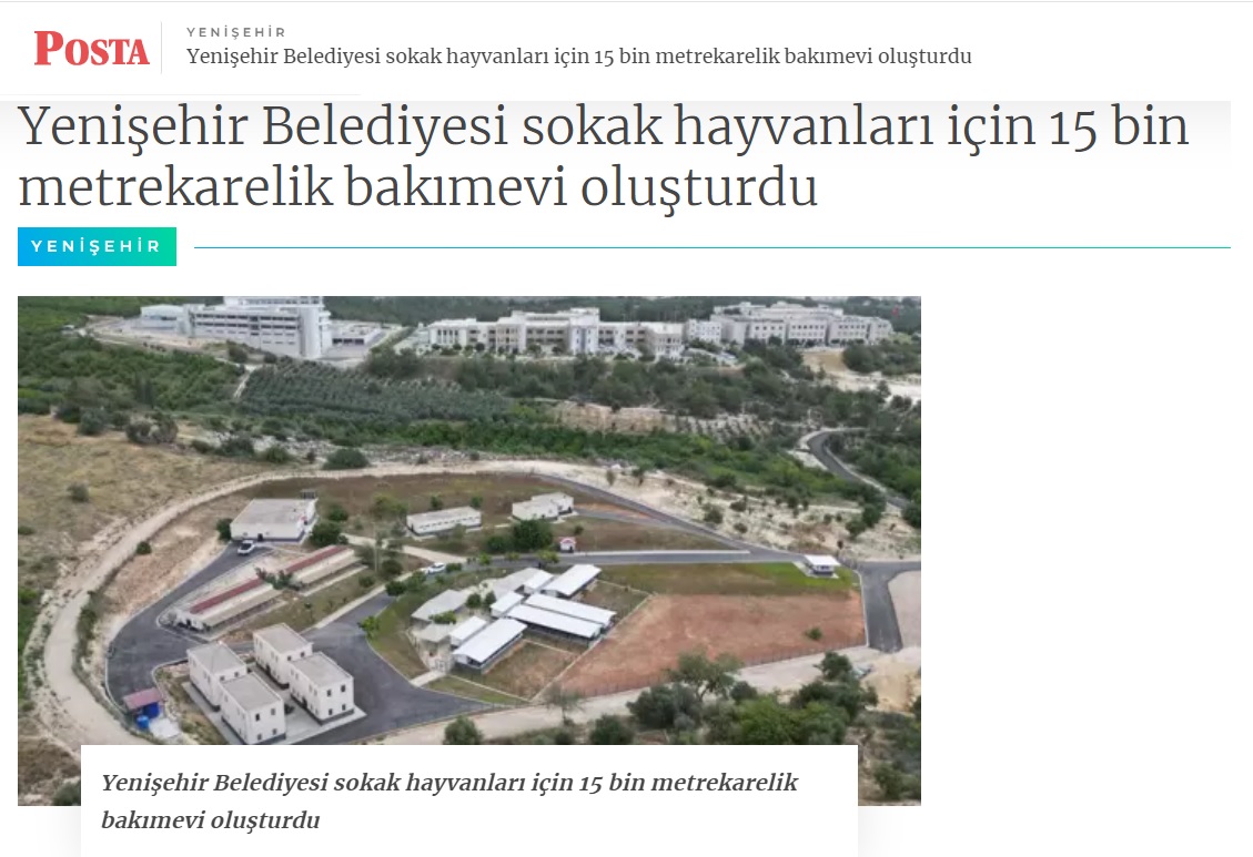 Yenişehir Belediyesi sokak hayvanları için 15 bin metrekarelik bakımevi oluşturdu