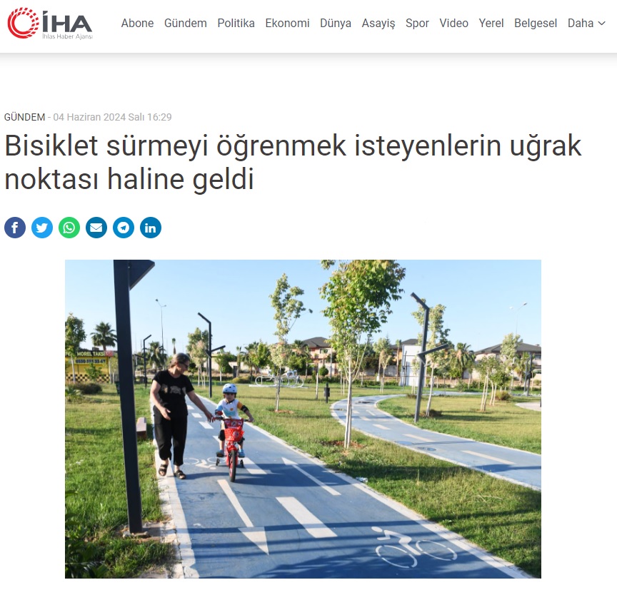 Başkan Özyiğit, Yenişehir Belediyesi Bisiklet Eğitim Parkı’nı gezdi