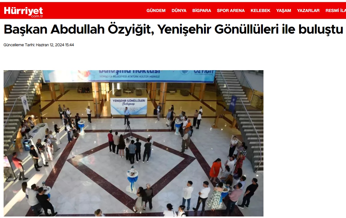 Başkan Abdullah Özyiğit, Yenişehir Gönüllüleri ile buluştu