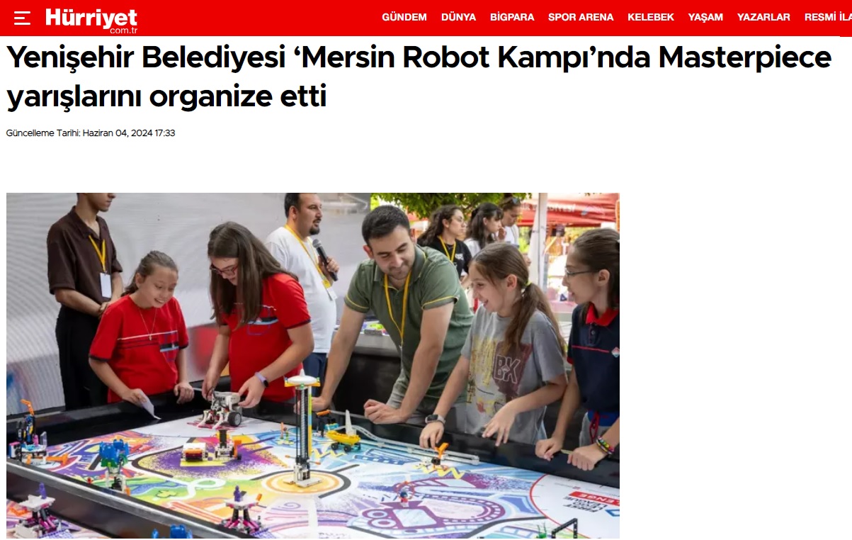 Yenişehir Belediyesi “2. Mersin Robot Kampı”nda Masterpiece yarışlarını organize etti