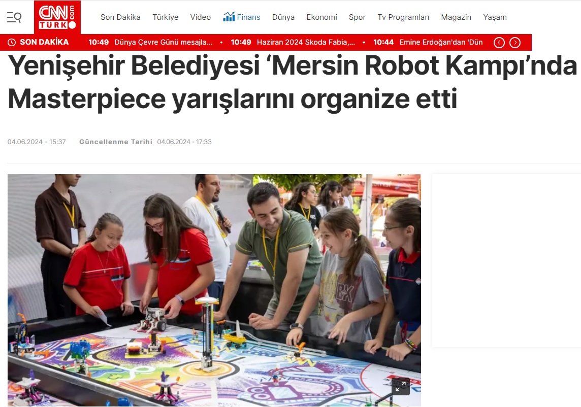 Yenişehir Belediyesi “2. Mersin Robot Kampı”nda Masterpiece yarışlarını organize etti