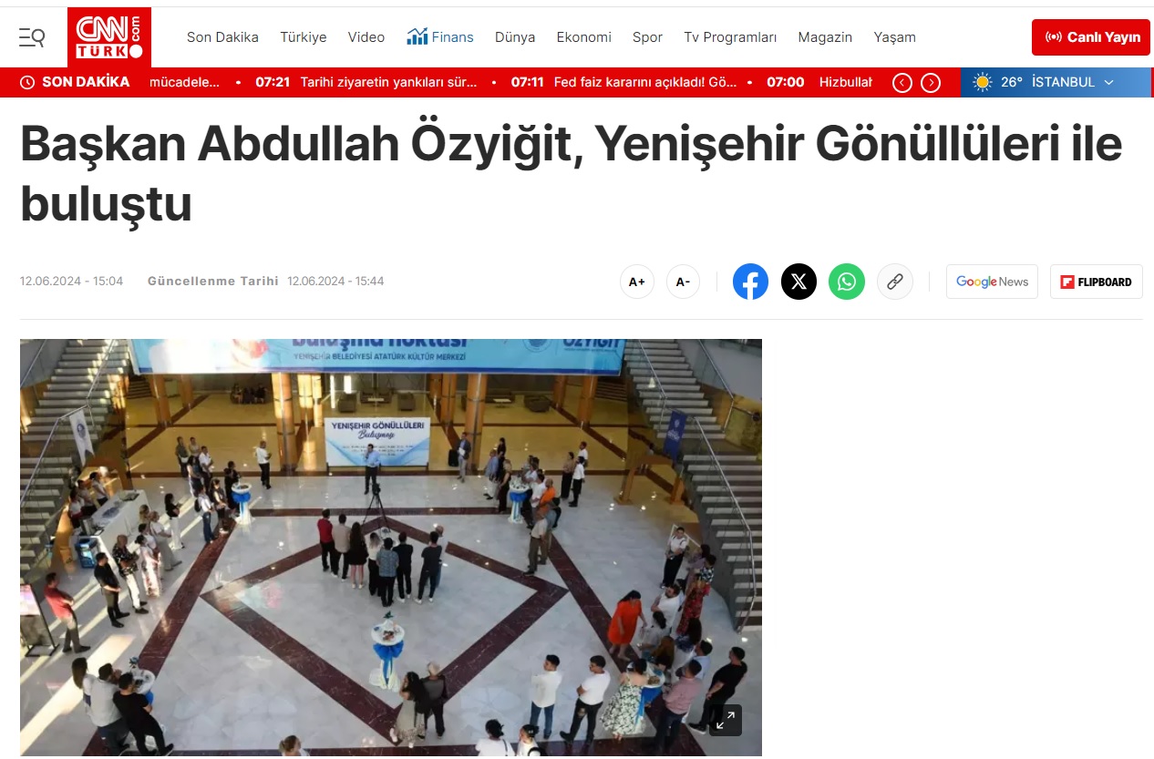 Başkan Abdullah Özyiğit, Yenişehir Gönüllüleri ile buluştu