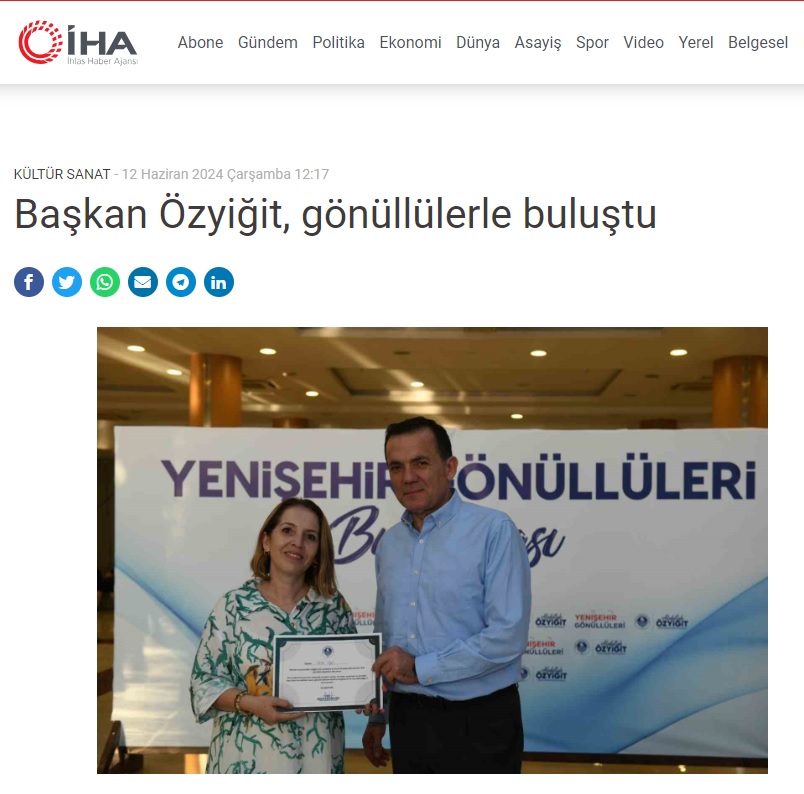 Başkan Abdullah Özyiğit, Yenişehir Gönüllüleri ile buluştu