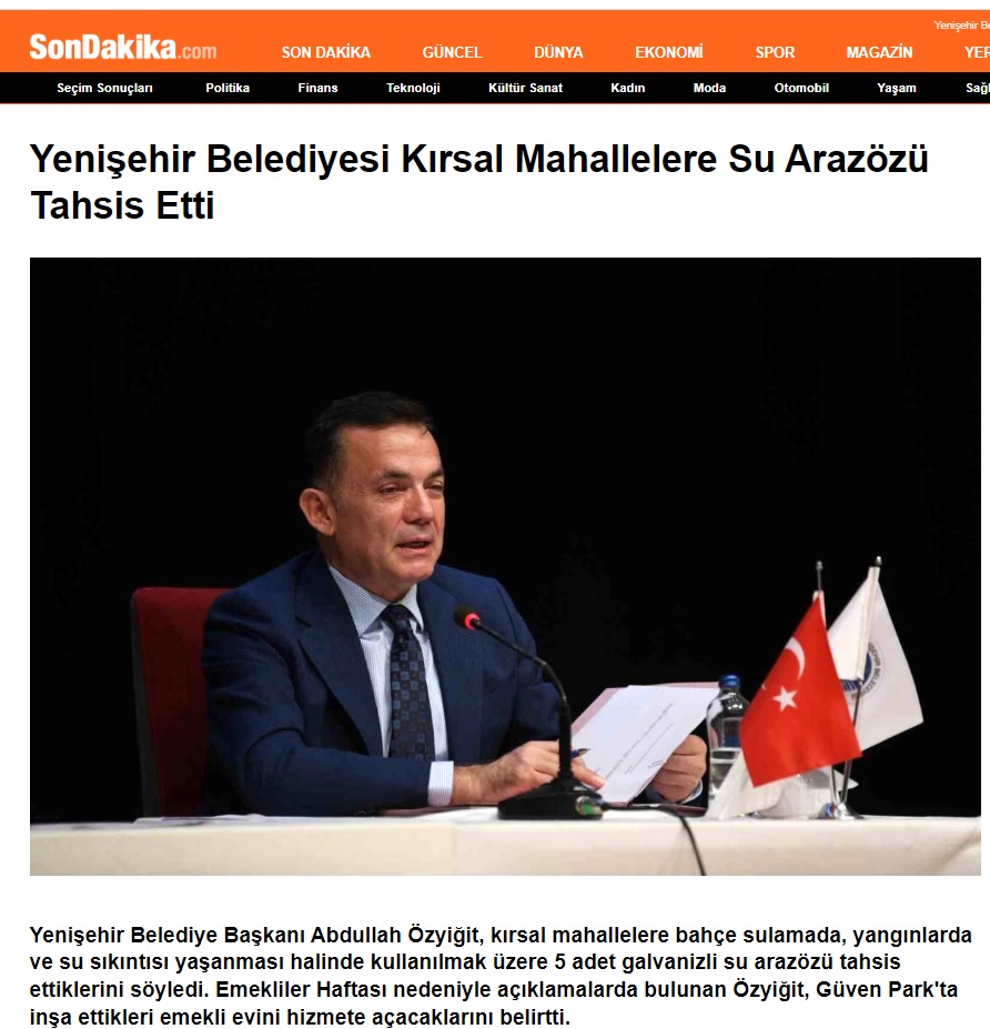 Başkan Özyiğit, “Kırsal mahallelerimize su arazözleri tahsis ettik”