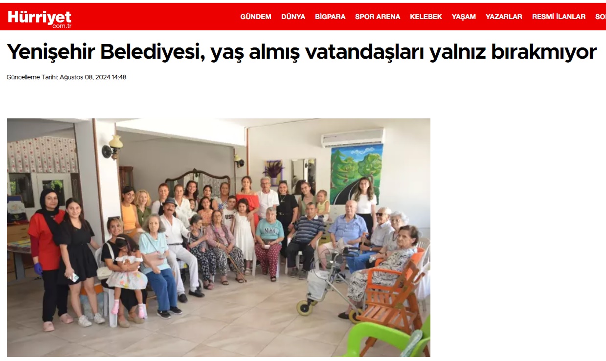 Yenişehir Belediyesi, yaş almış vatandaşları yalnız bırakmıyor