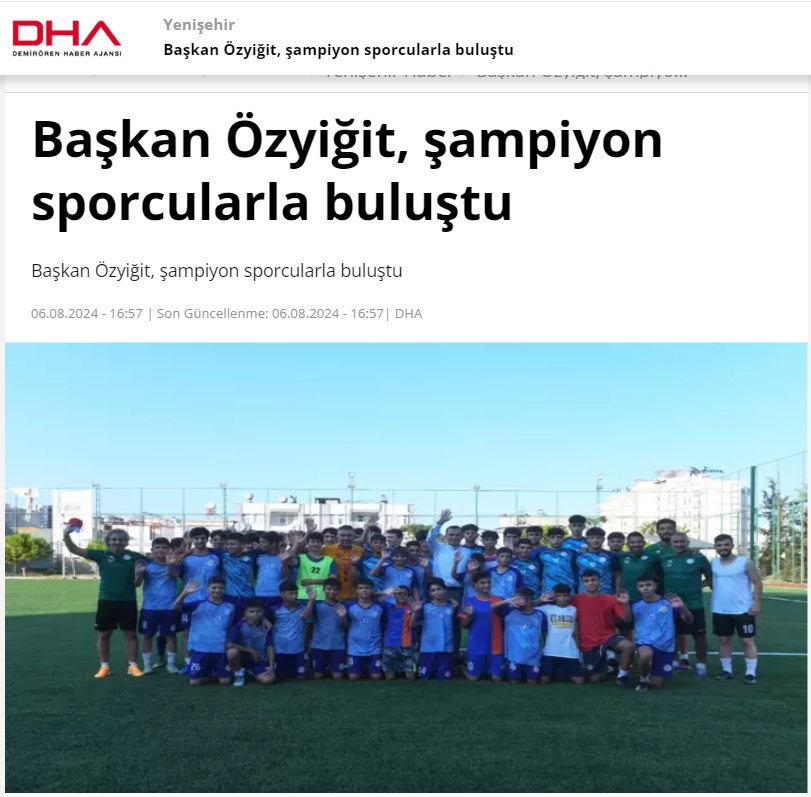 Başkan Abdullah Özyiğit, şampiyon sporcularla buluştu