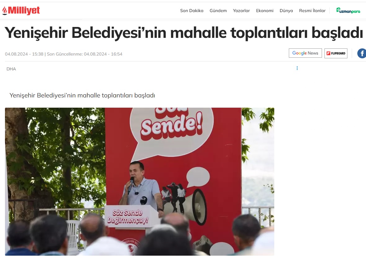 Yenişehir Belediyesinin mahalle toplantıları başladı