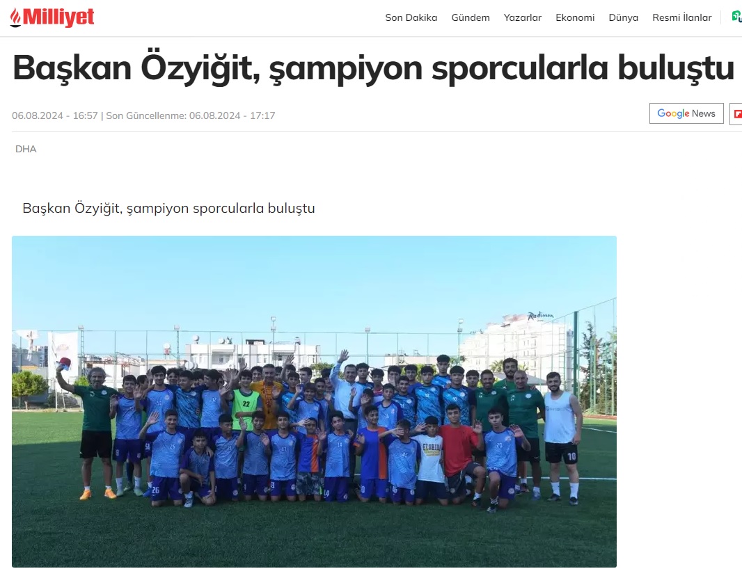 Başkan Abdullah Özyiğit, şampiyon sporcularla buluştu