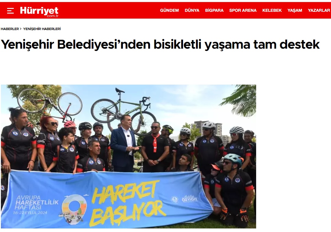 Yenişehir Belediyesinden bisikletli yaşama tam destek 