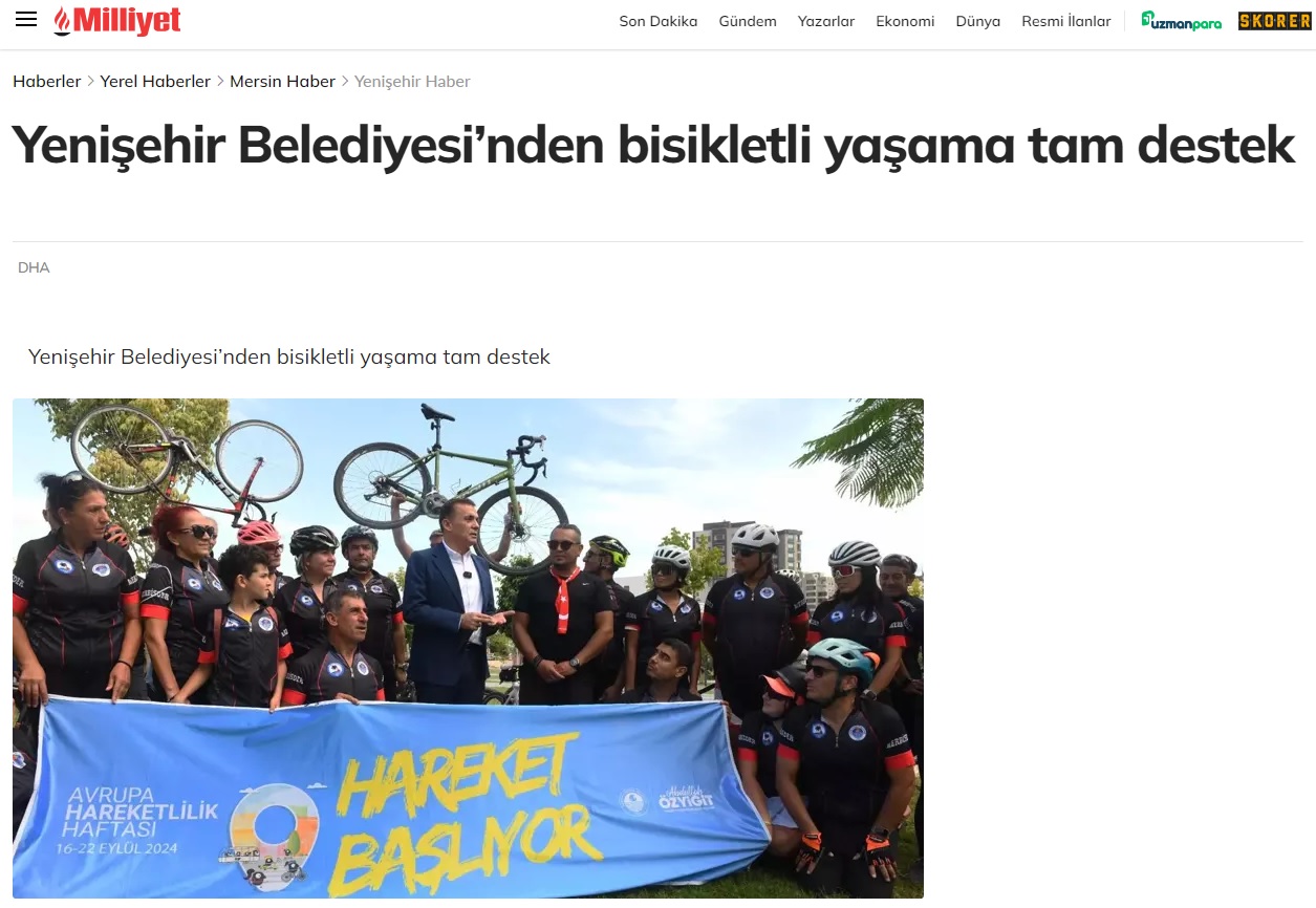 Yenişehir Belediyesinden bisikletli yaşama tam destek 