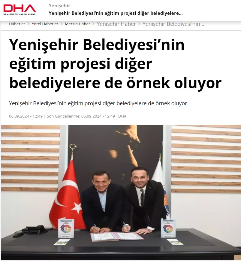 Yenişehir Belediyesinin eğitim projesi diğer belediyelere de örnek oluyor