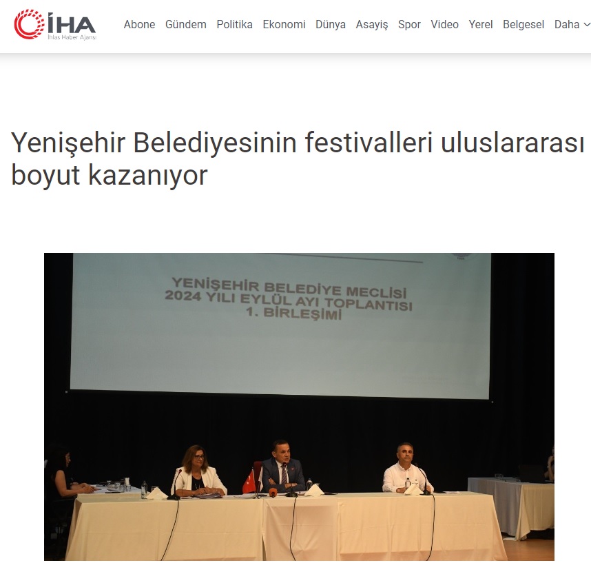 Yenişehir Belediyesinin festivalleri uluslararası boyut kazanıyor