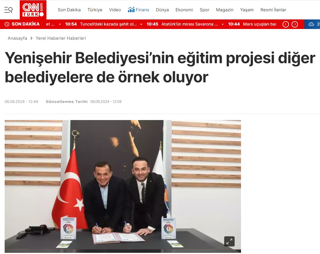 Yenişehir Belediyesinin eğitim projesi diğer belediyelere de örnek oluyor