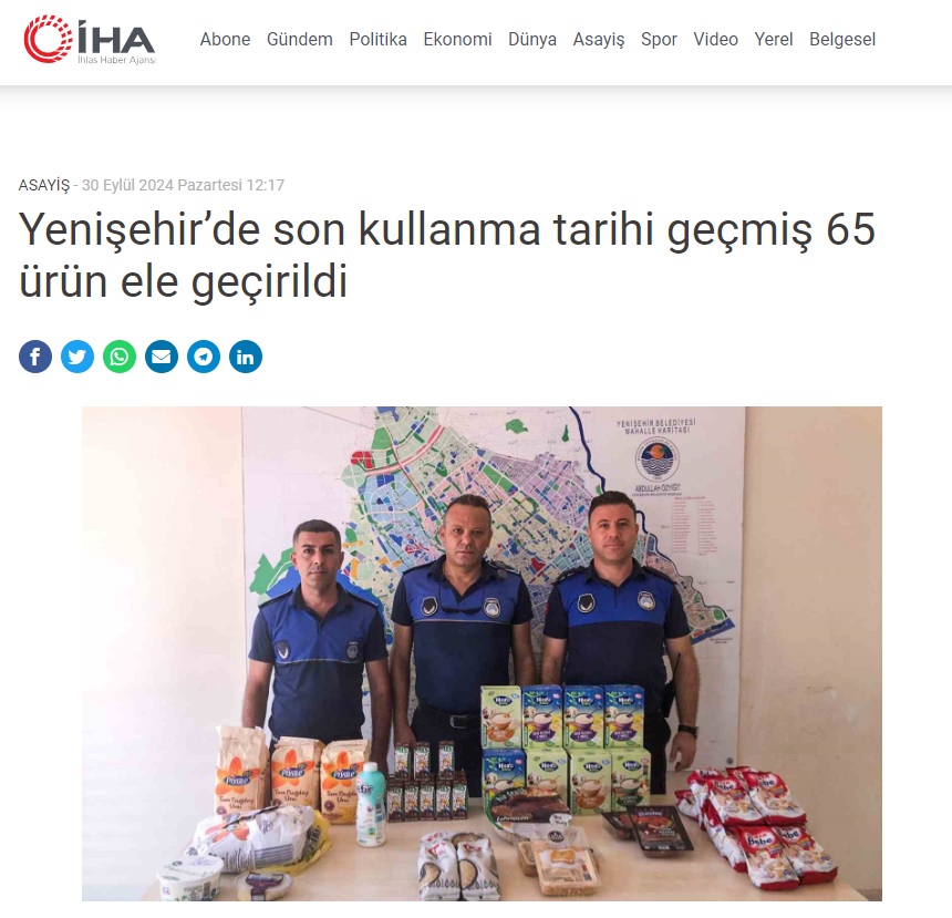 Yenişehir Belediyesi bebek maması dâhil son kullanma tarihi geçmiş 65 ürün tespit etti