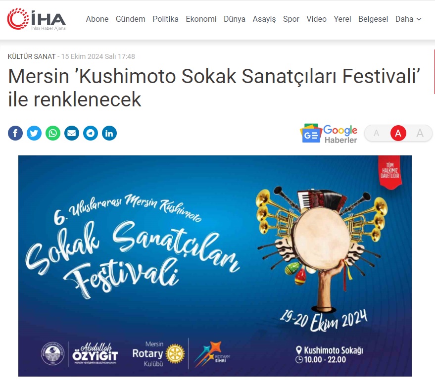 Mersin’in en renkli ve eğlenceli festivali 19-20 Ekim’de yapılacak