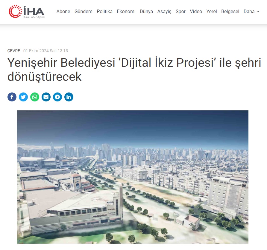 Yenişehir Belediyesinden ileri teknolojiyle şehri dönüştürecek proje