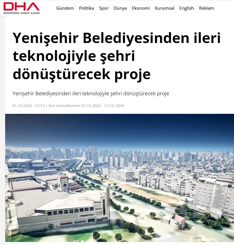 Yenişehir Belediyesinden ileri teknolojiyle şehri dönüştürecek proje