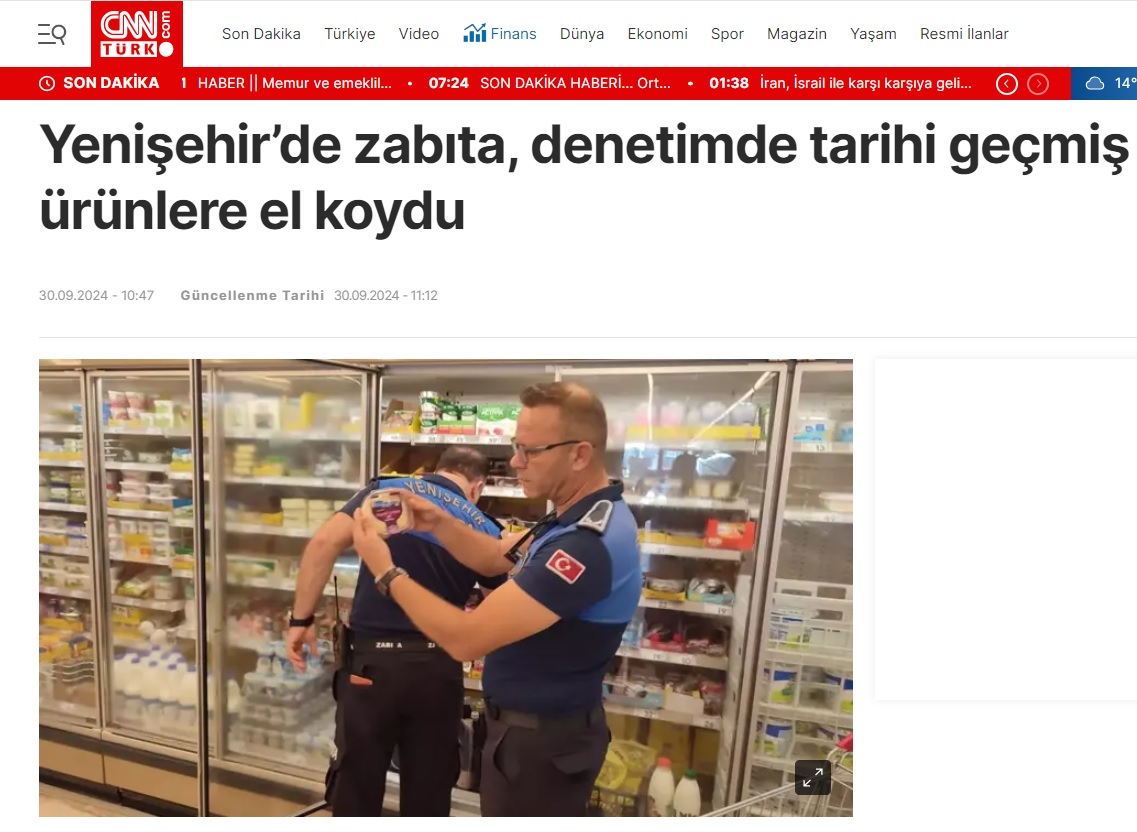 Yenişehir Belediyesi bebek maması dâhil son kullanma tarihi geçmiş 65 ürün tespit etti