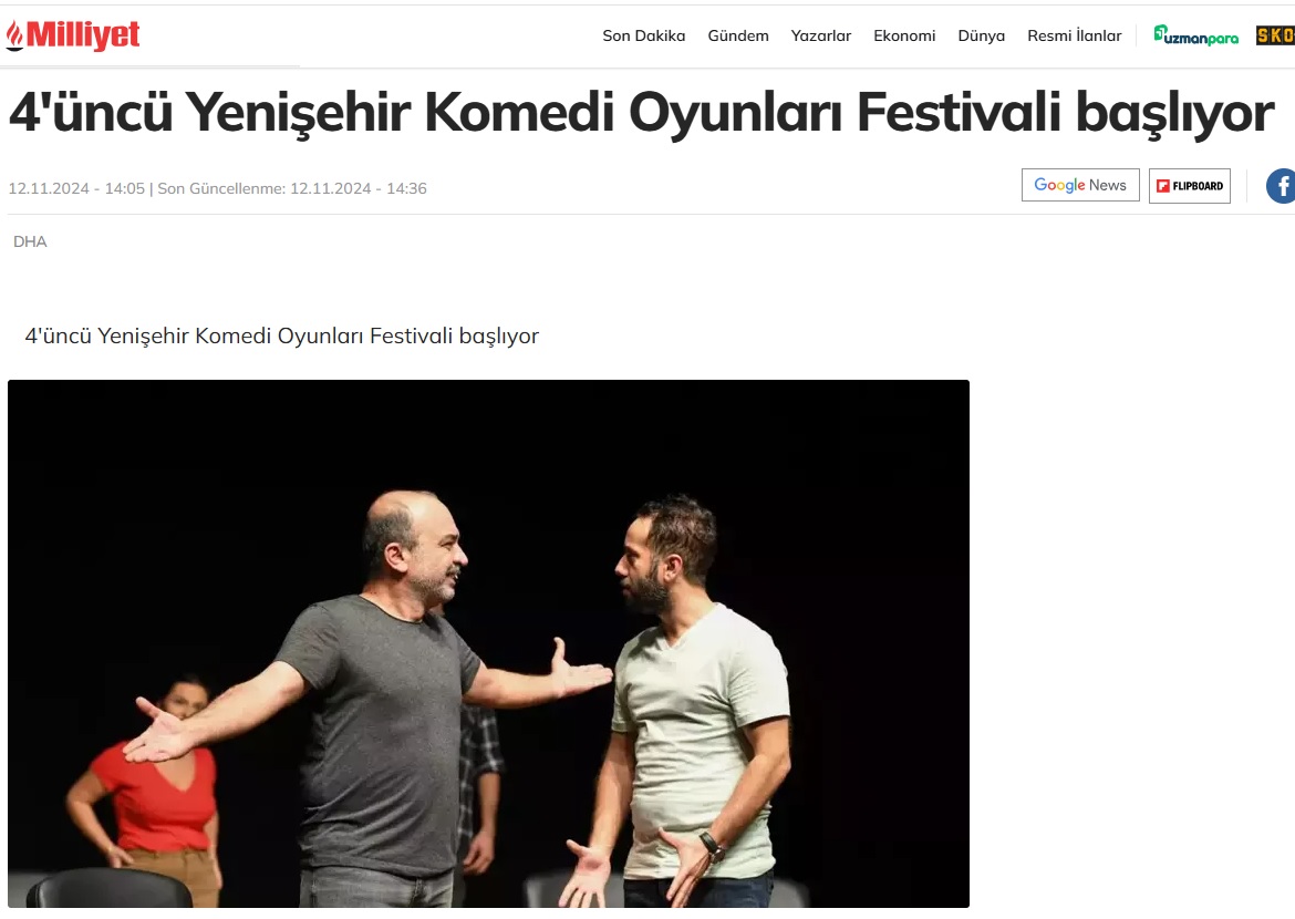 4. Yenişehir Komedi Oyunları Festivali 16 Kasım’da başlıyor